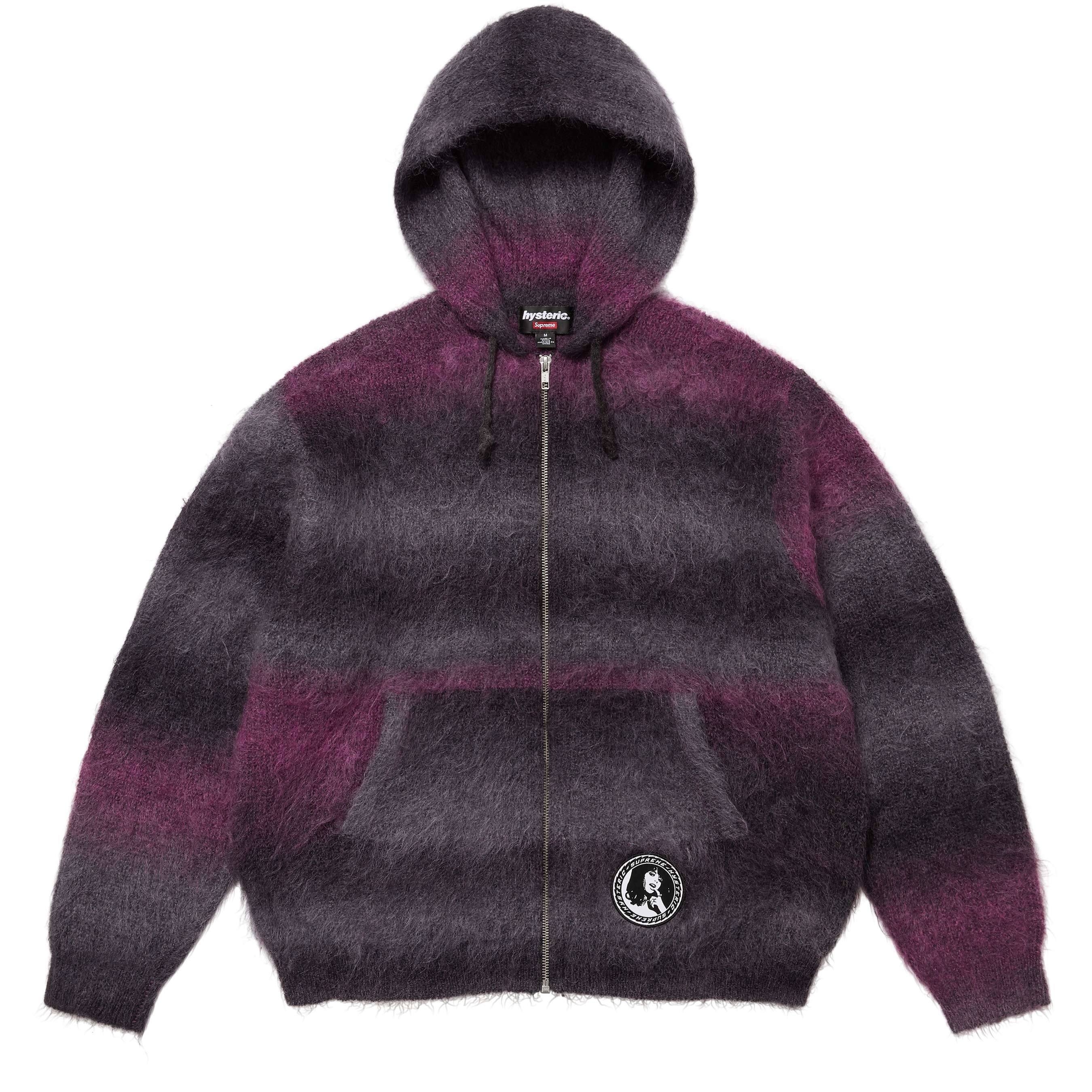 Supreme®/HYSTERIC GLAMOUR Mohair Zip Up Hooded Sweater view 4